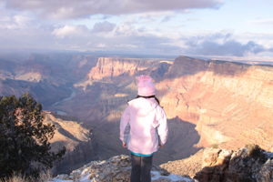 Athena admiring Grand Canyon